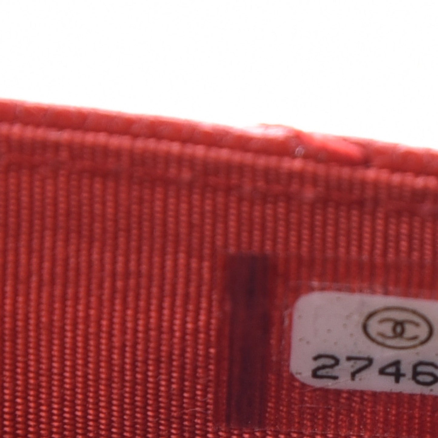 Shiny Goatskin Chevron Quilted Card Holder Wallet Red