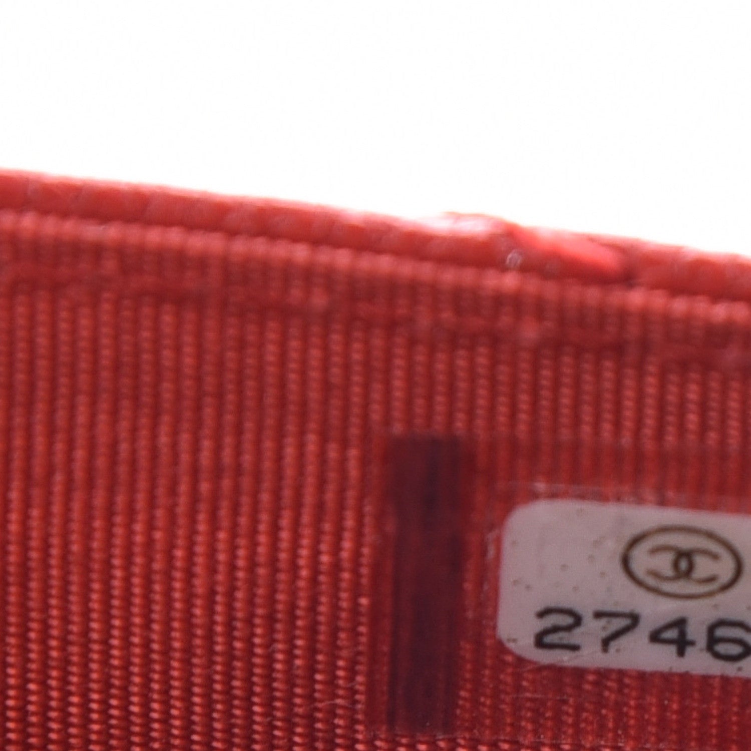 Chanel Shiny Goatskin Chevron Quilted Card Holder Wallet Red 9 of 10
