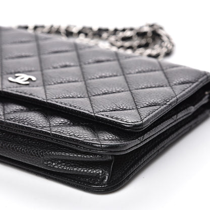 Chanel Caviar Quilted Wallet On Chain WOC Black 10 of 11