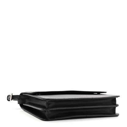Prada Saffiano Metal Flap Wallet With Strap Black 5 of 17
