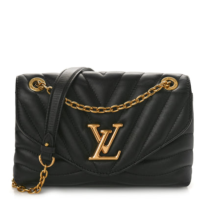 Louis Vuitton Calfskin LV New Wave Chain Bag Black 1 of 8