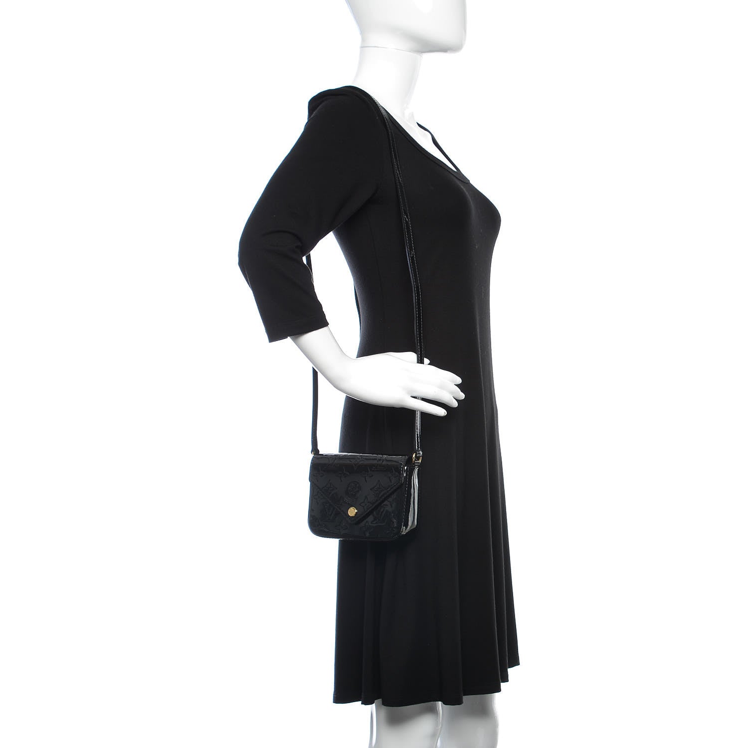 Louis Vuitton Vernis Mini Sac Lucie Black 2 of 9