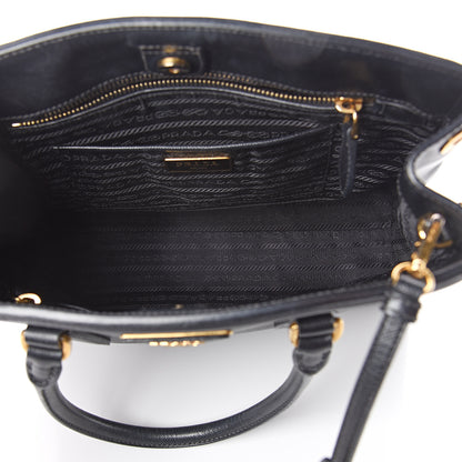 Prada Saffiano Lux Small Parabole Tote Black 4 of 8