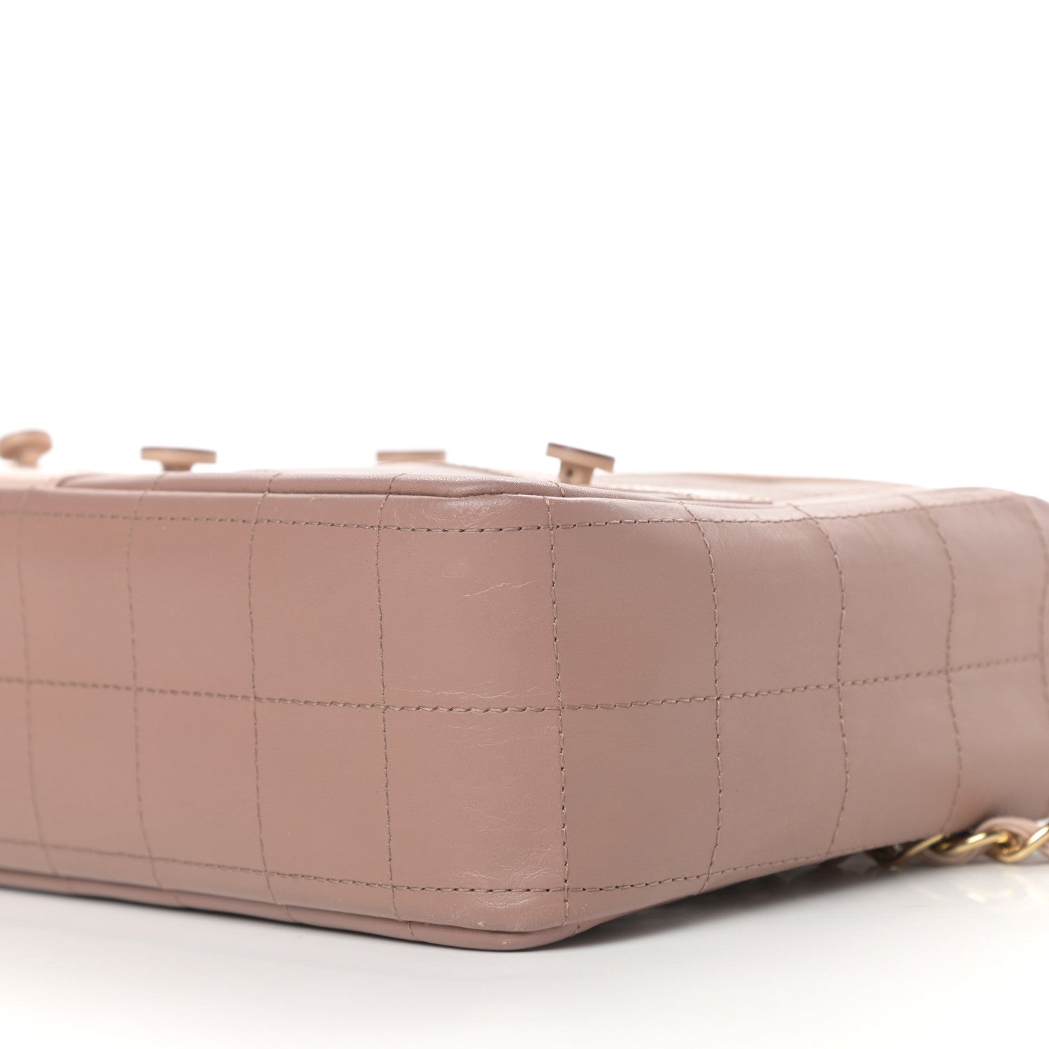 Chanel Calfskin Quilted Small Girl Shoulder Bag Beige 8 of 9