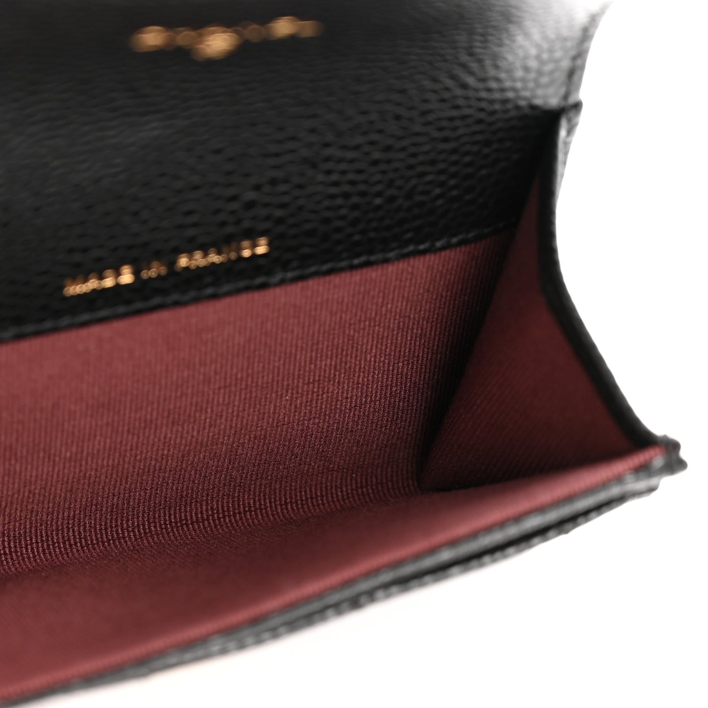 Caviar Quilted Flap Card Holder Wallet Black