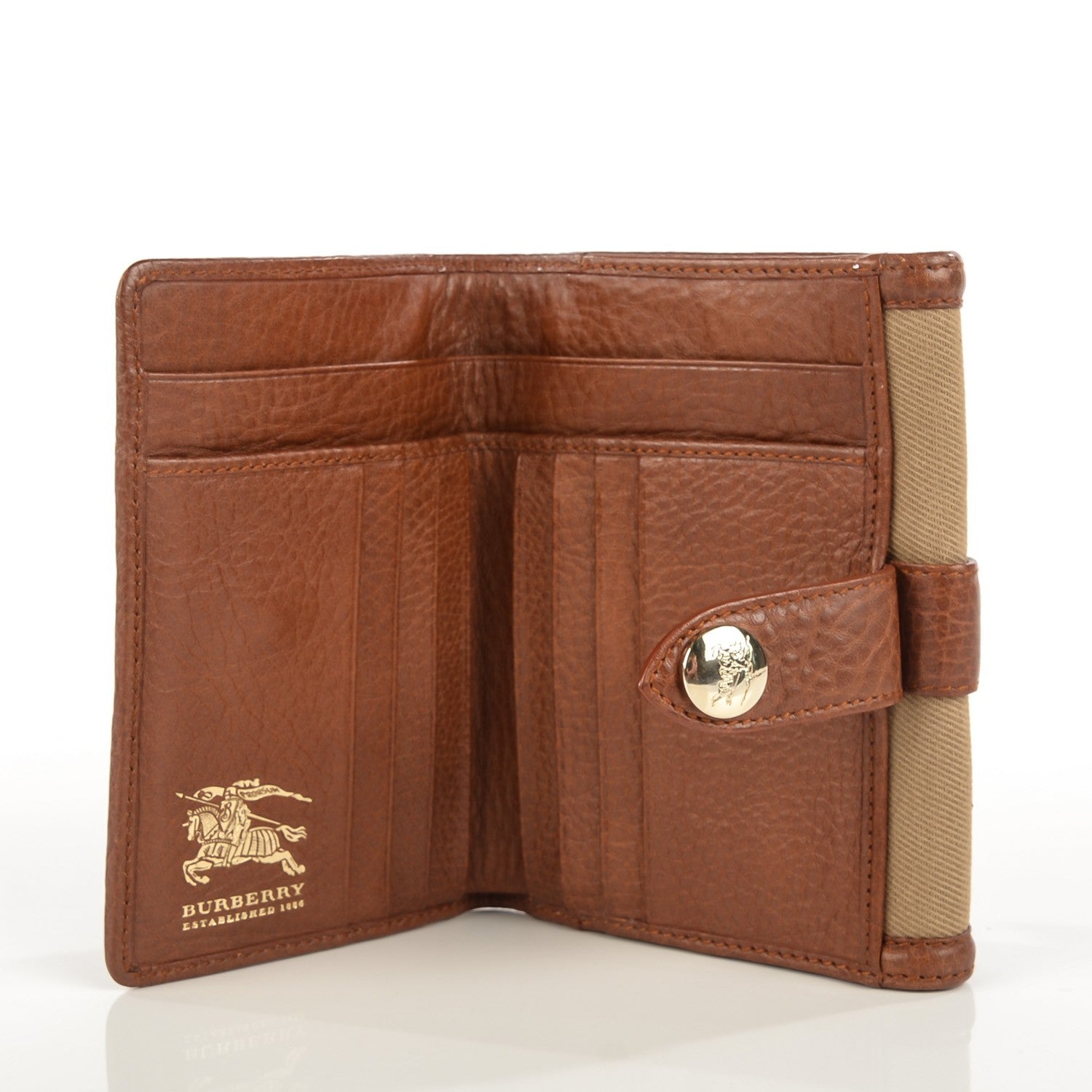 Burberry Canvas House Check Buckle Wallet 5 of 9
