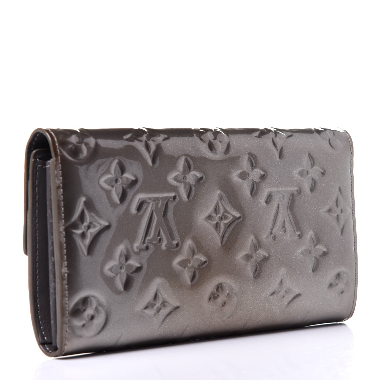 Louis Vuitton Vernis Sarah Wallet Gris Art Deco 3 of 11