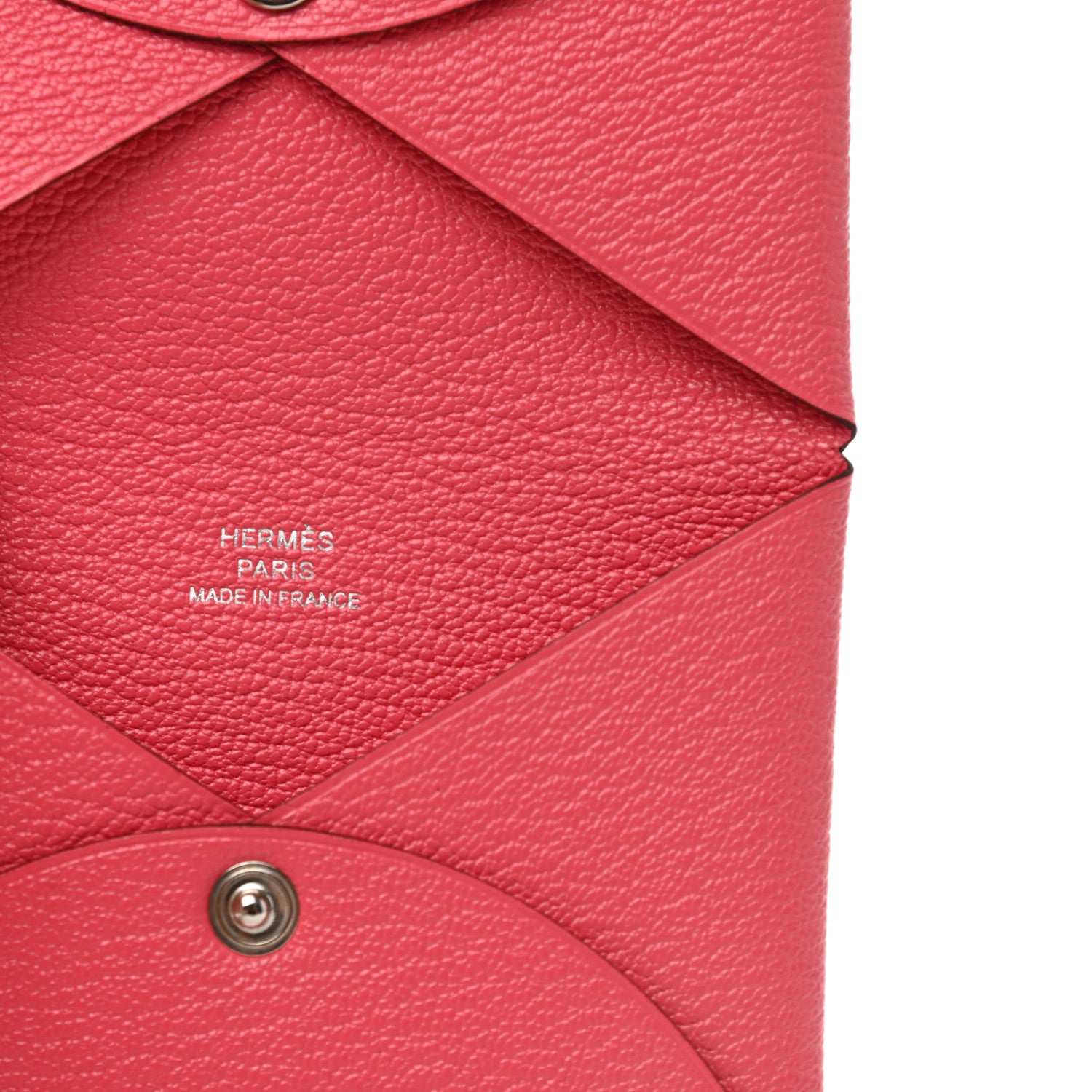 Hermes Chevre Mysore Calvi Card Case Rose Lipstick 6 of 7