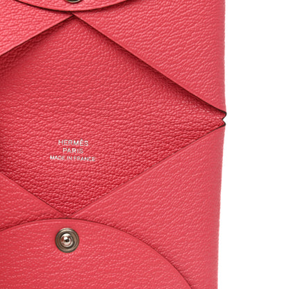 Hermes Chevre Mysore Calvi Card Case Rose Lipstick 6 of 7