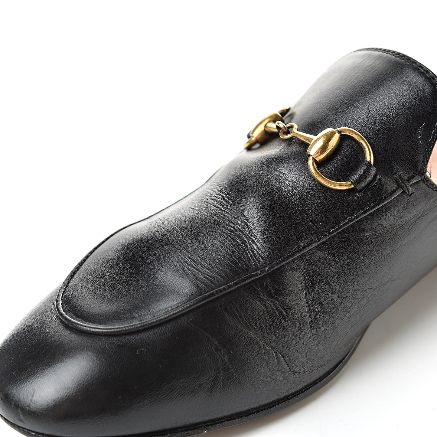 Calfskin Womens Princetown Slippers 37.5 Black