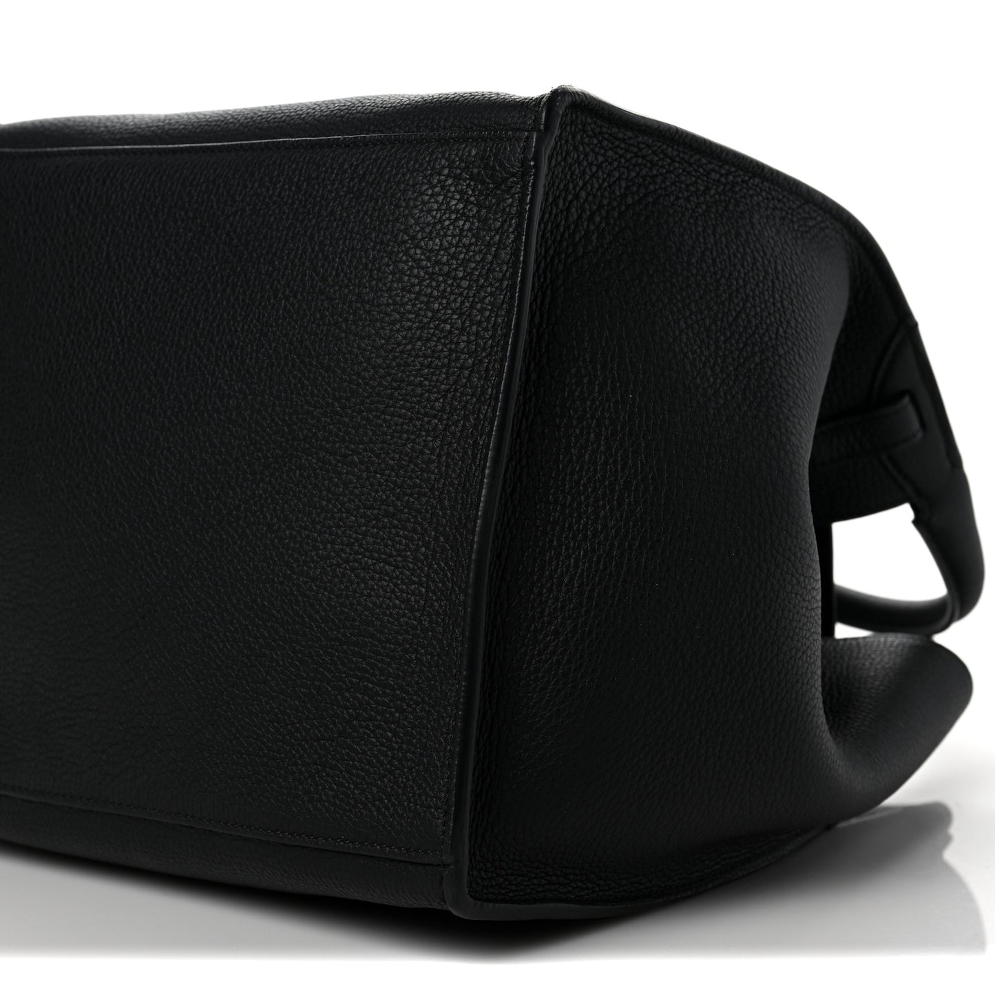 Supple Grained Calfskin Small Long Strap Big Bag Black