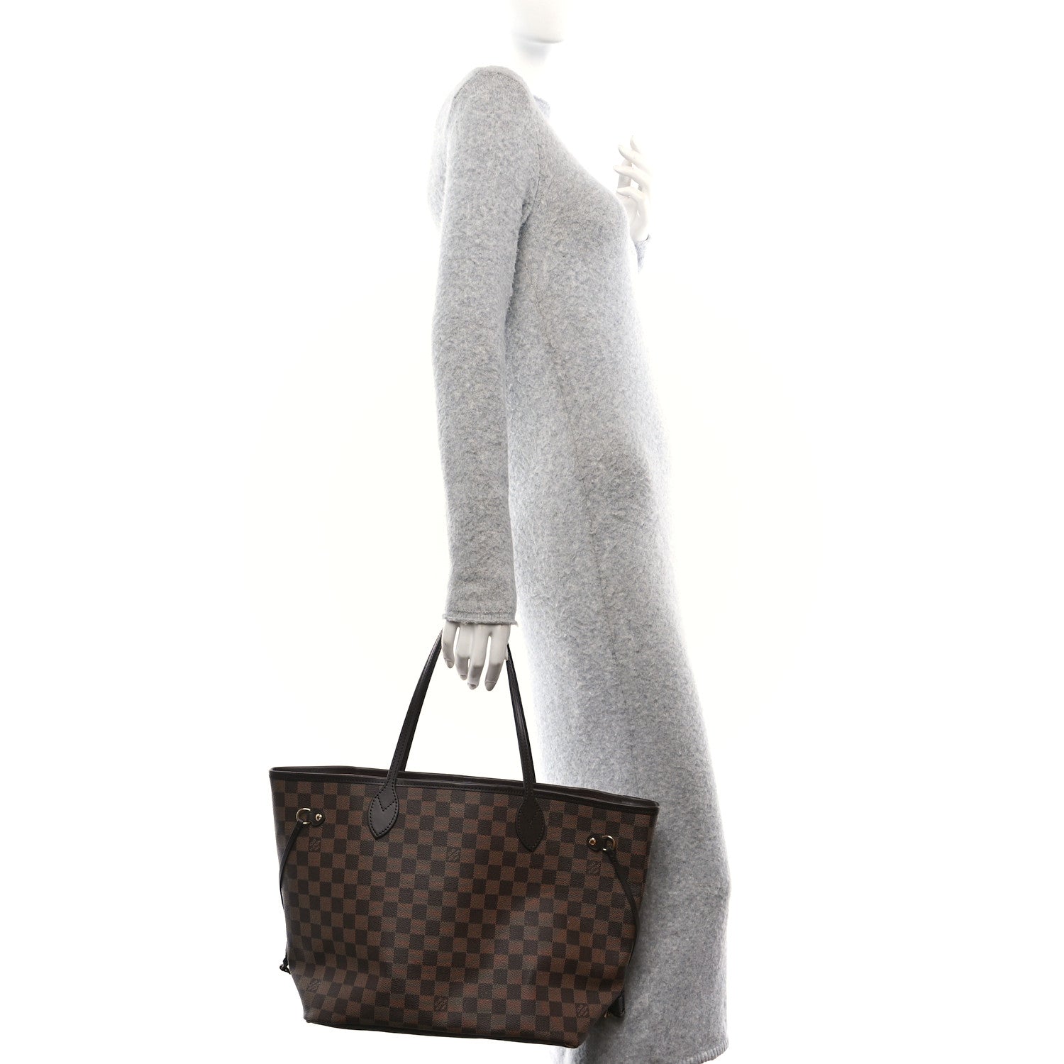 Louis Vuitton Damier Ebene Neo Neverfull MM Rose Ballerine 2 of 9