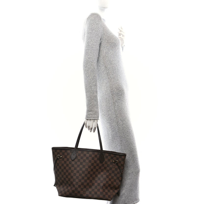 Louis Vuitton Damier Ebene Neo Neverfull MM Rose Ballerine 2 of 9