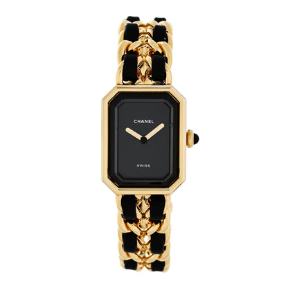 Chanel Stainless Steel Lambskin 20mm Chain Premiere Quartz Watch Gold M 1 of 4