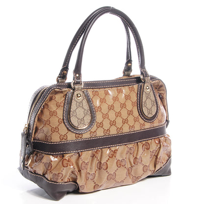 Gucci Crystal Monogram Mix Medium Boston Brown 3 of 9