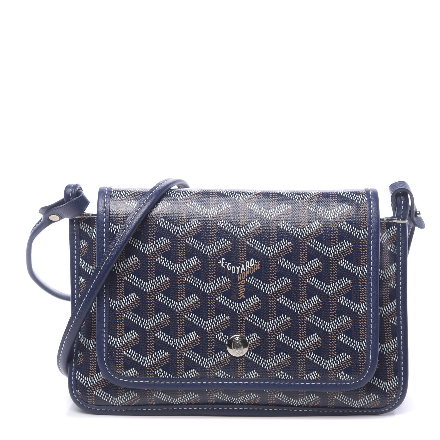 Goyard Goyardine Plumet Wallet Clutch Navy 1 of 9