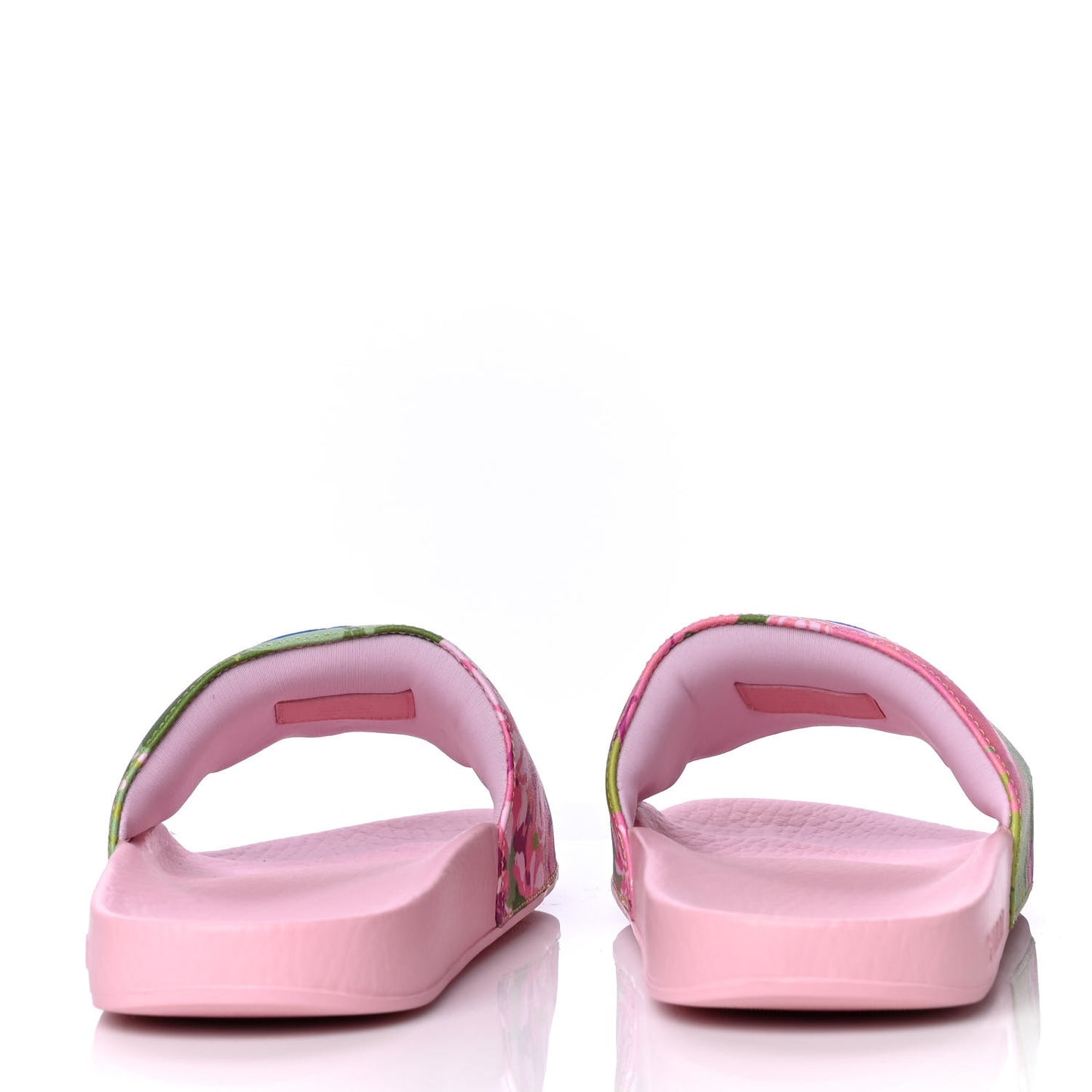 X KEN SCOTT Rubber Infinity Zia Interlocking G Womens Pool Slide Sandals 36 Green Lilac Bright Splash
