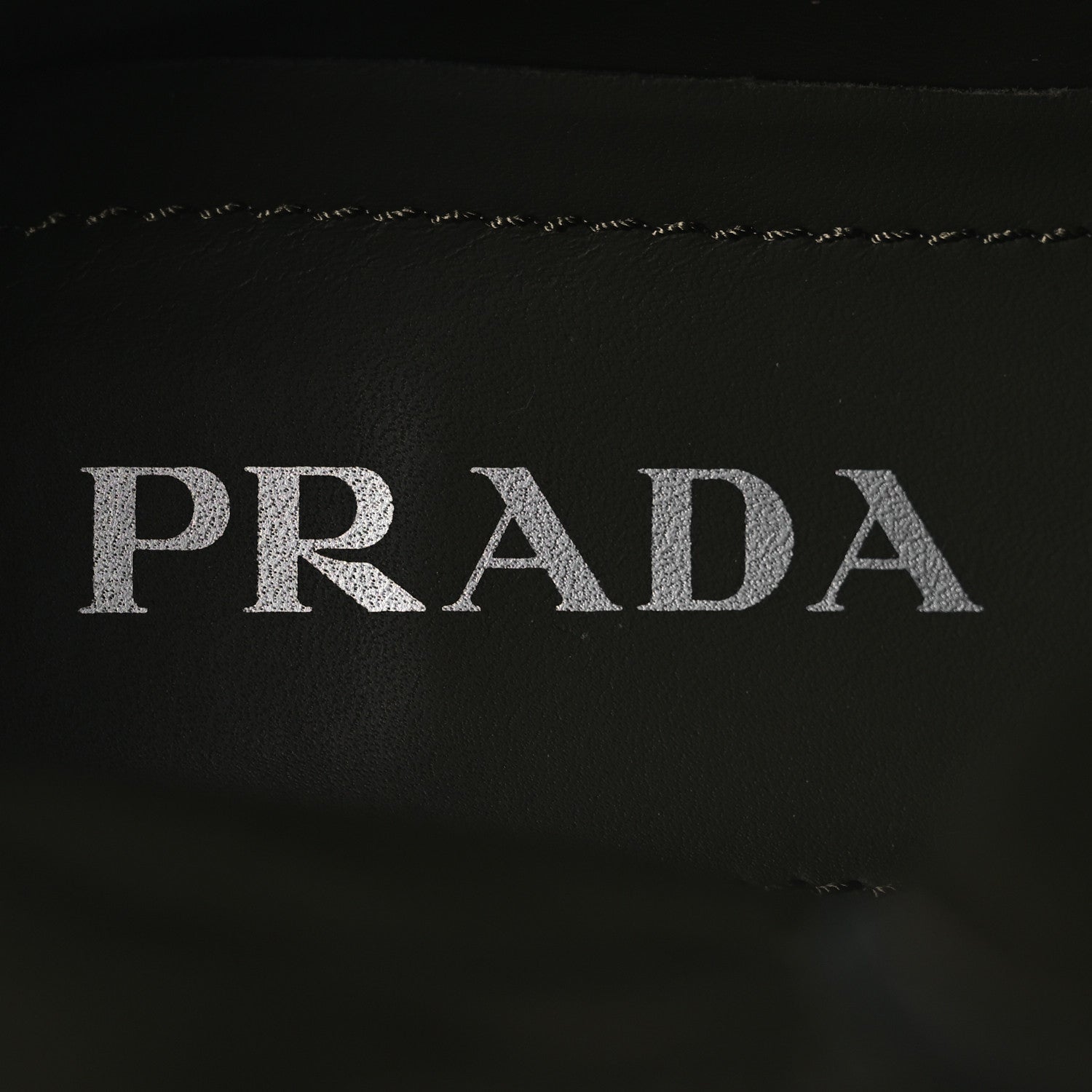 Prada Spazzolato Rois Re-Nylon Metal Triangle Logo Monolith Pouch Pocket 55mm Boots 40 Militare 9 of 13