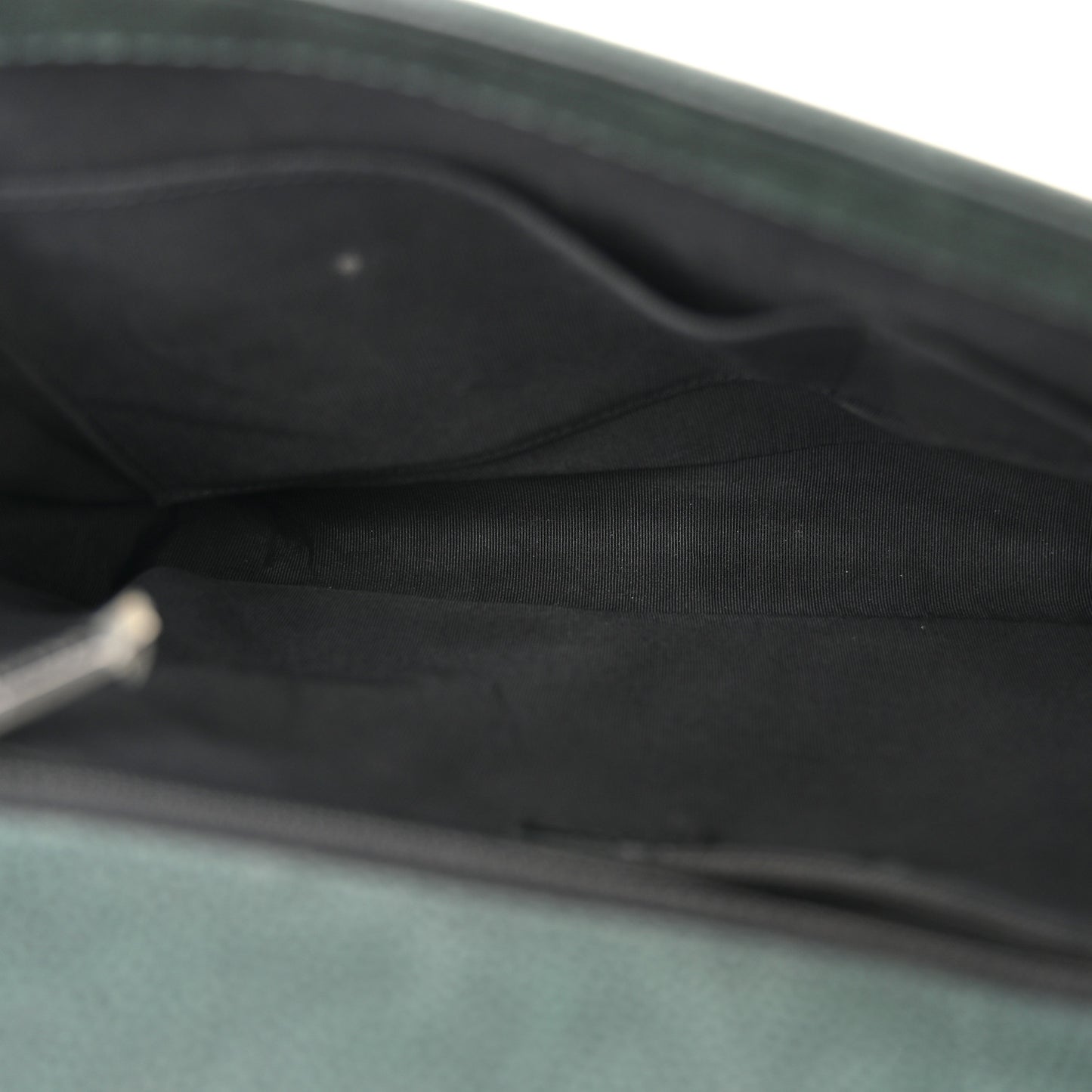 Iridescent Caviar Quilted Large Boy Flap Dark Green