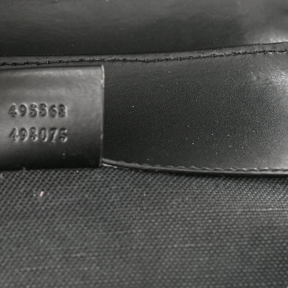 Gucci Soft GG Supreme Monogram Appia Calfskin Web Double Buckle Backpack Black 7 of 13