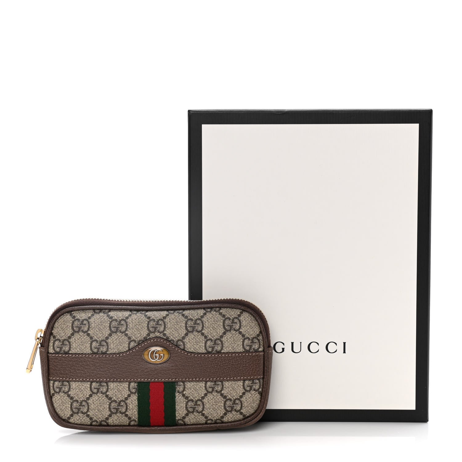 Gucci GG Supreme Monogram Web Ophidia Belted iPhone Case 95 38 Dark Brown 13 of 13