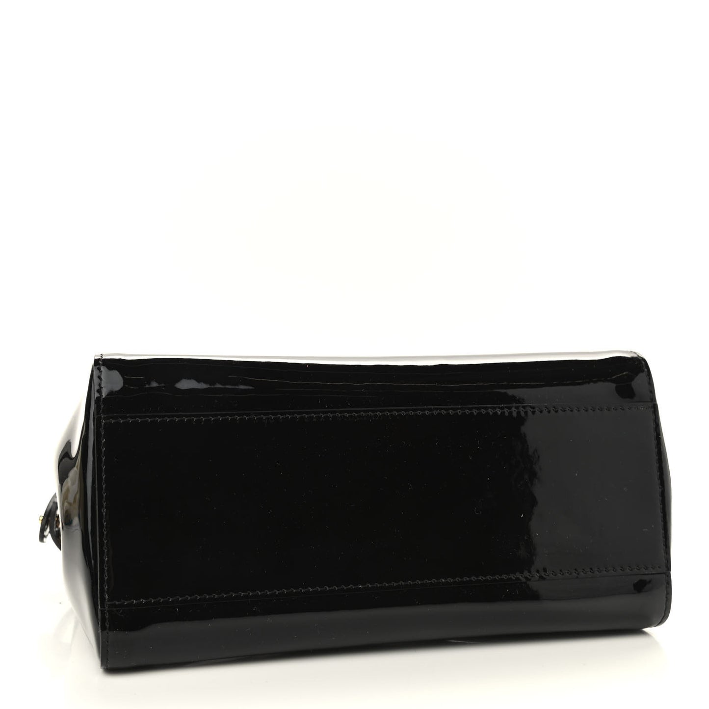 Vitello Vernice Mou Mini Peekaboo Iconic Satchel Black