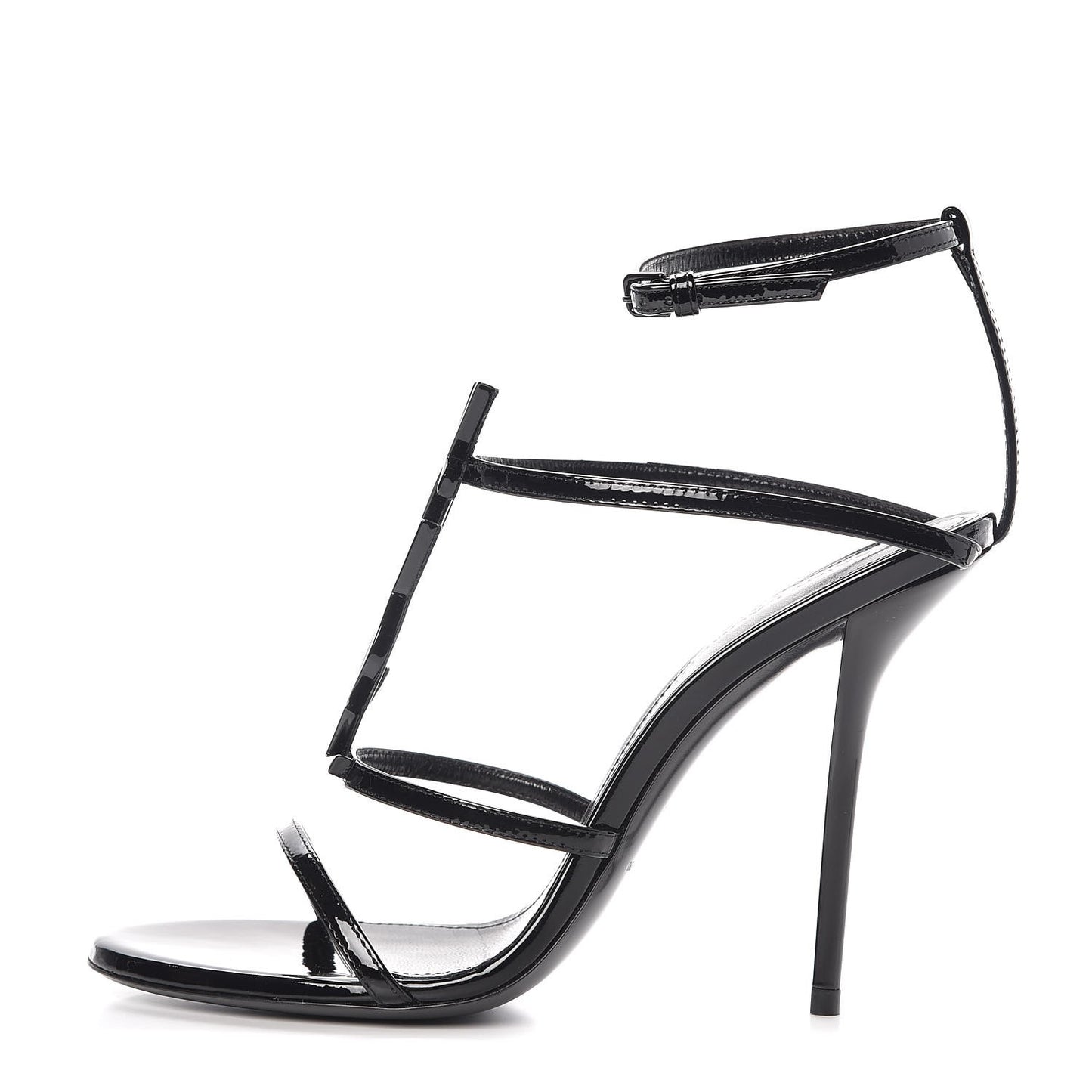 Patent Cassandra 110 Ankle Strap Sandals 37.5 Black
