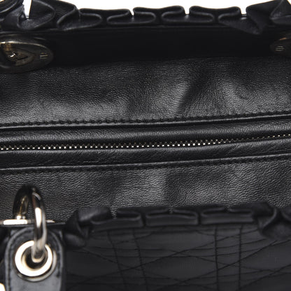 Christian Dior Lambskin Cannage Bow Medium Lady Dior Black 13 of 16