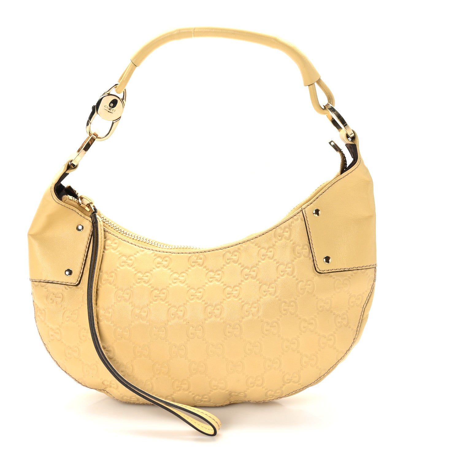 Gucci Guccissima Half Moon Hobo Yellow 1 of 9