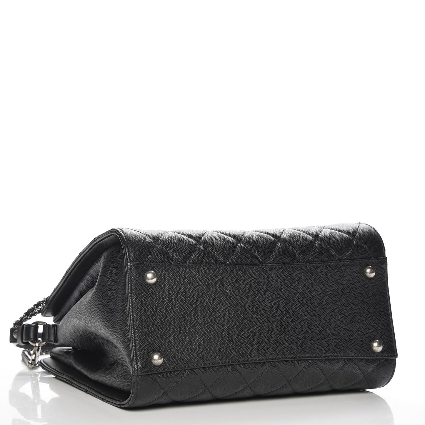 Caviar Quilted Medium CC Bucket Bag Black