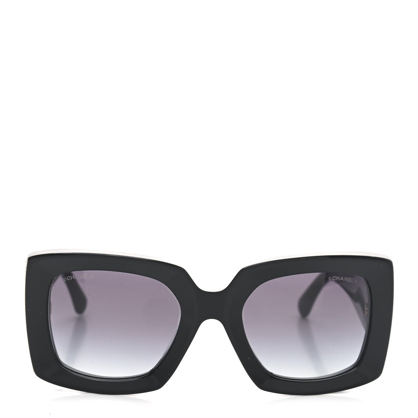 Acetate Rectangle Sunglasses 5435-A Black