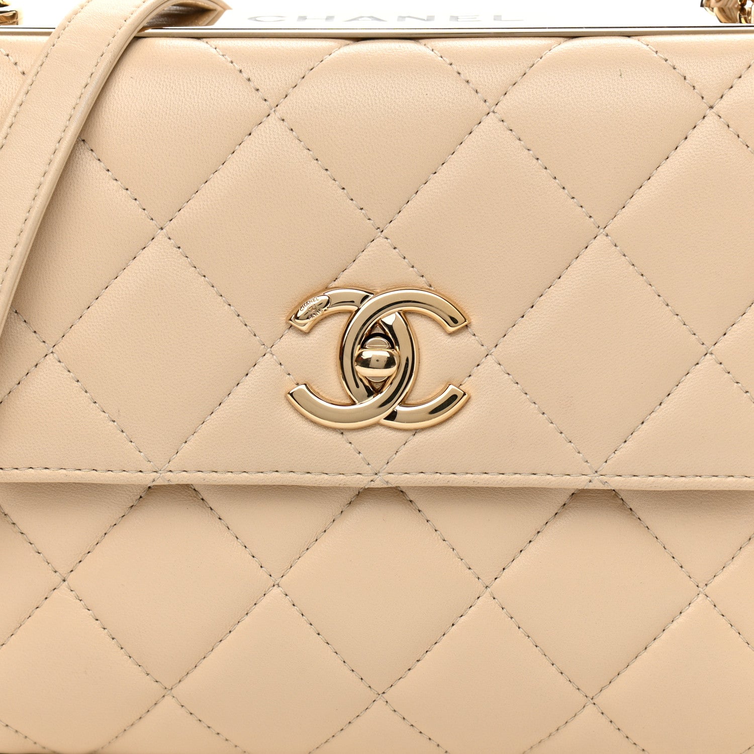 Chanel Lambskin Quilted Medium Trendy CC Flap Light Beige 16 of 17