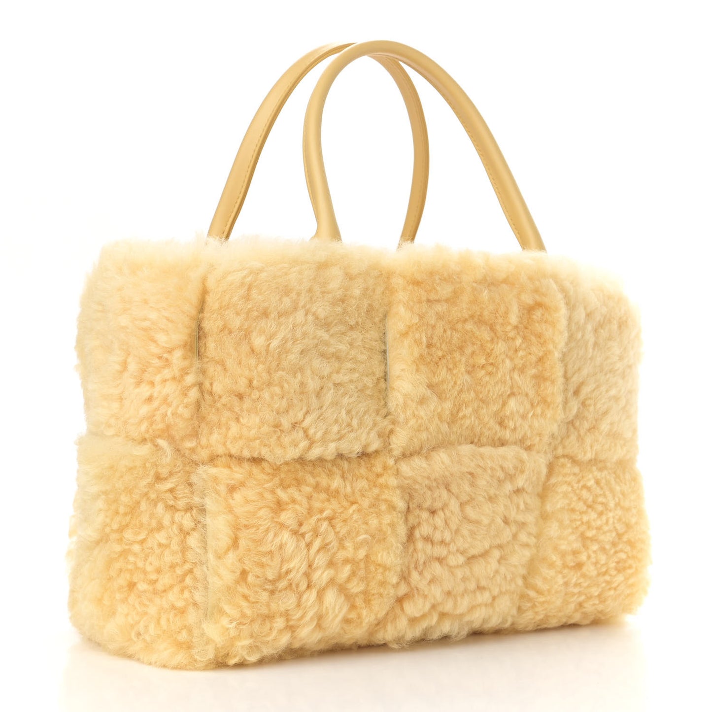Shearling Small Intrecciato Arco Tote Teddy