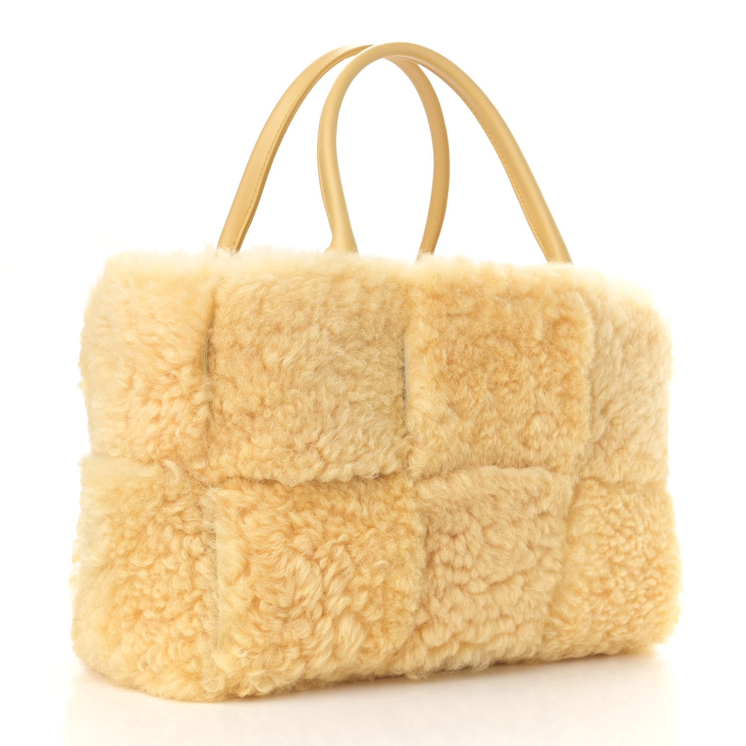 Bottega Veneta Shearling Small Intrecciato Arco Tote Teddy 3 of 10