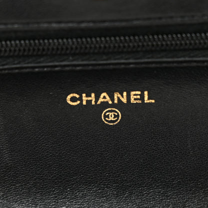 Chanel Lambskin Quilted Wallet On Chain WOC Black 6 of 13