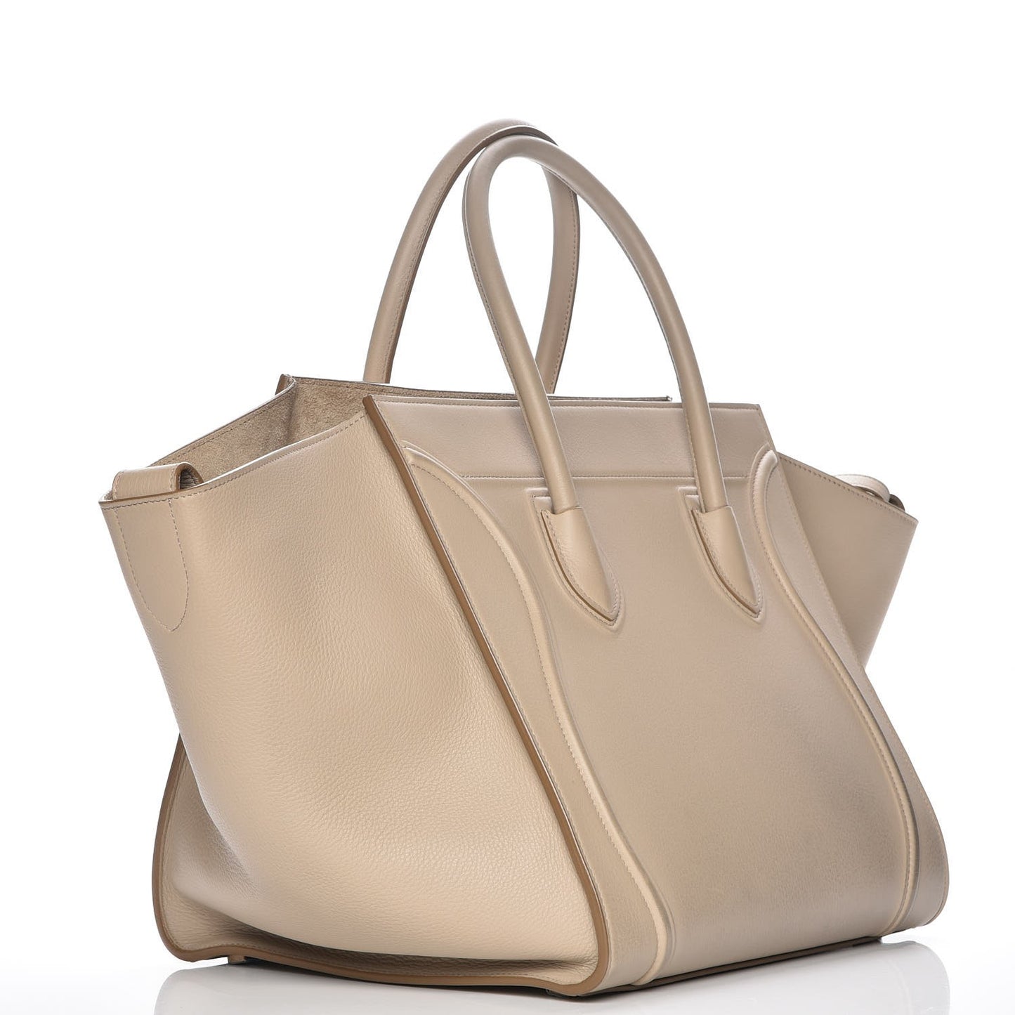Supple Calfskin Medium Phantom Luggage Beige