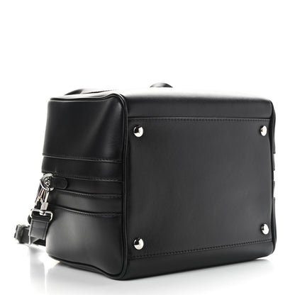 Burberry Smooth Calfskin Montage Print Small Cube Bowling Bag Black 4 of 11