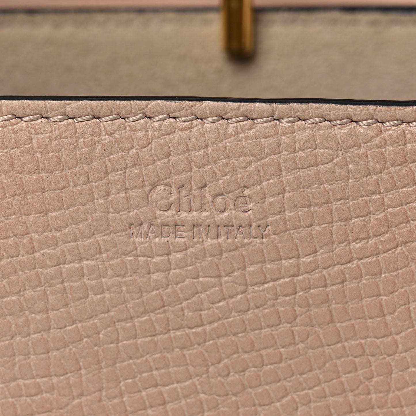 Grained Calfskin Lambskin Mini Bi-Color Drew Shoulder Bag Powder Beige Caramel