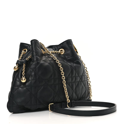 Christian Dior Lambskin Supple Macrocannage Medium Ammi Bag Black 3 of 13