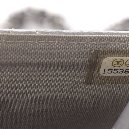Chanel Metallic Aged Calfskin Quilted Wallet On Chain WOC Silver 9 of 13