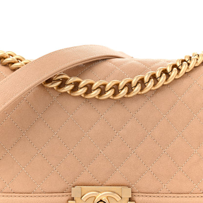 Chanel Caviar Quilted Medium Boy Flap Beige 8 of 12