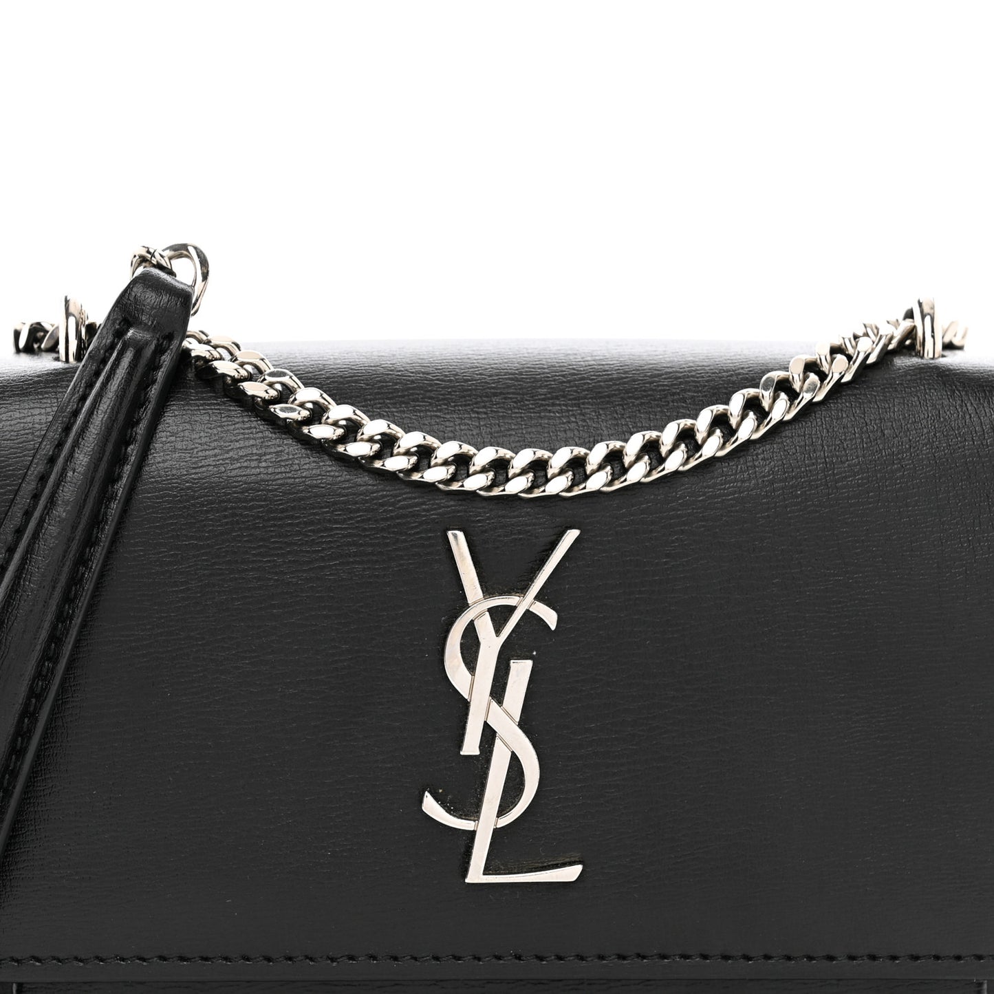 Calfskin Monogram Sunset Chain Wallet Sunset Black