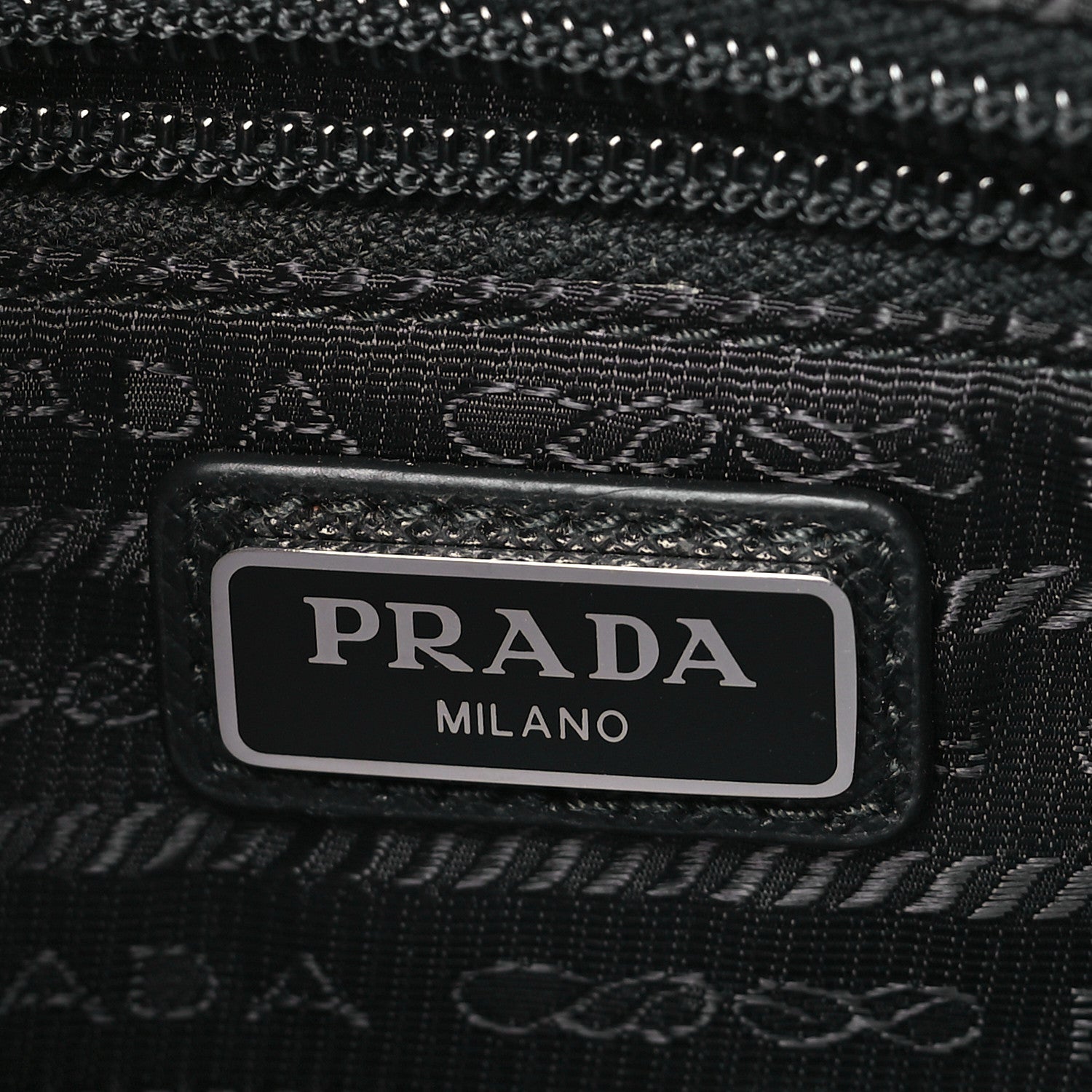 Prada Tessuto Nylon Saffiano Wristlet Black 6 of 10