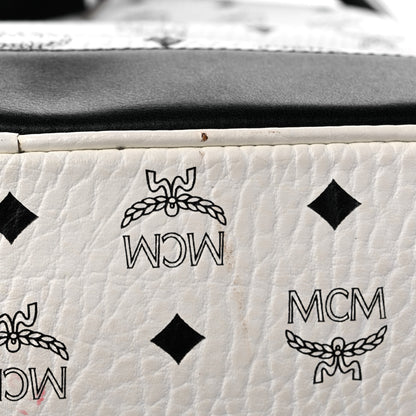 MCM Visetos Medium Side Studs Stark Backpack White 12 of 15
