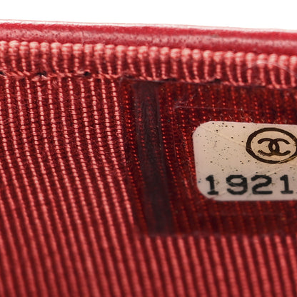 Chanel Lambskin Quilted Wallet On Chain WOC Red 8 of 11