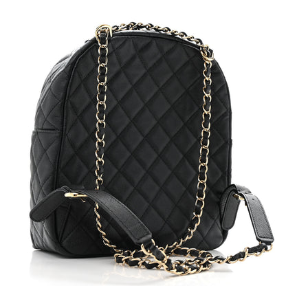 Chanel Caviar Quilted Medium Zip Around Backpack Black 3 of 14