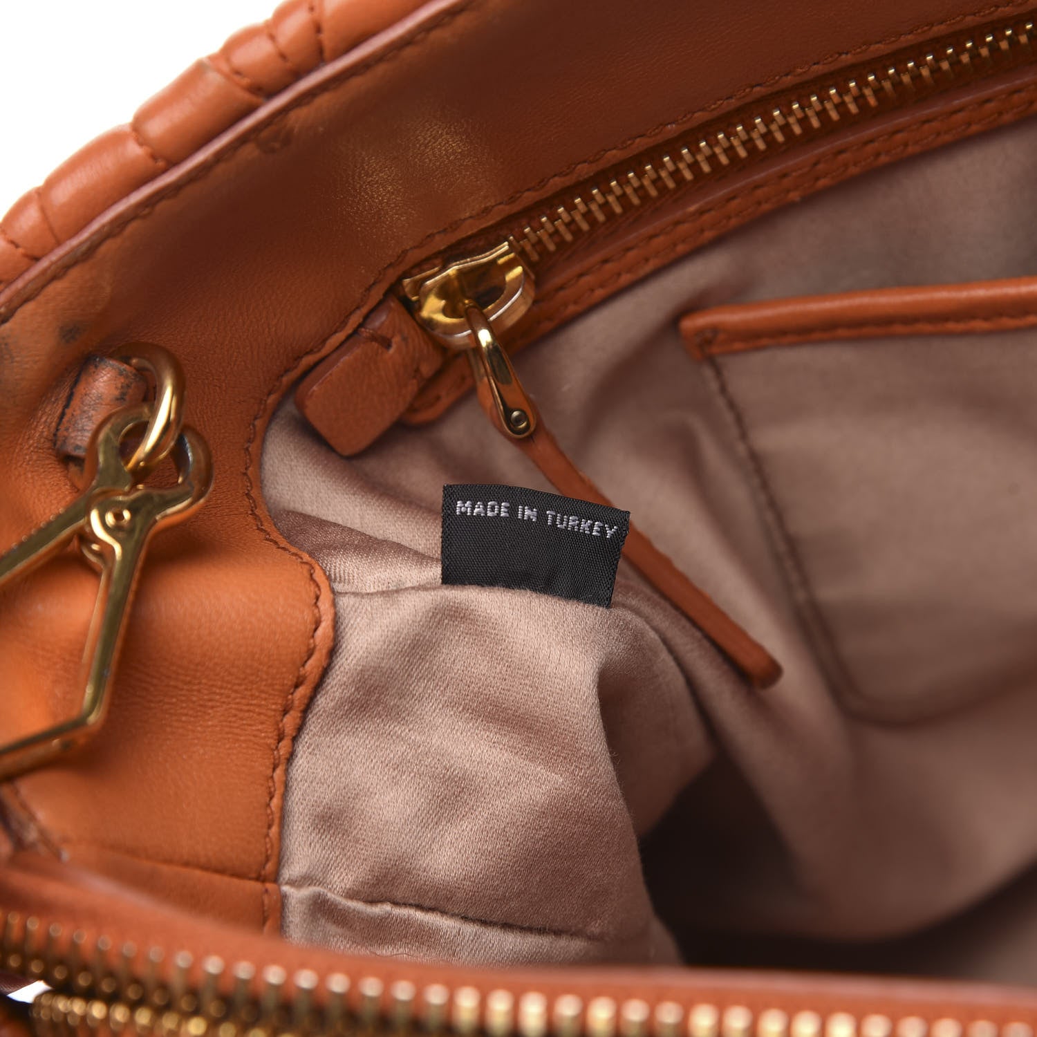 Miu Miu Nappa Matelasse Tote Papaya 8 of 17