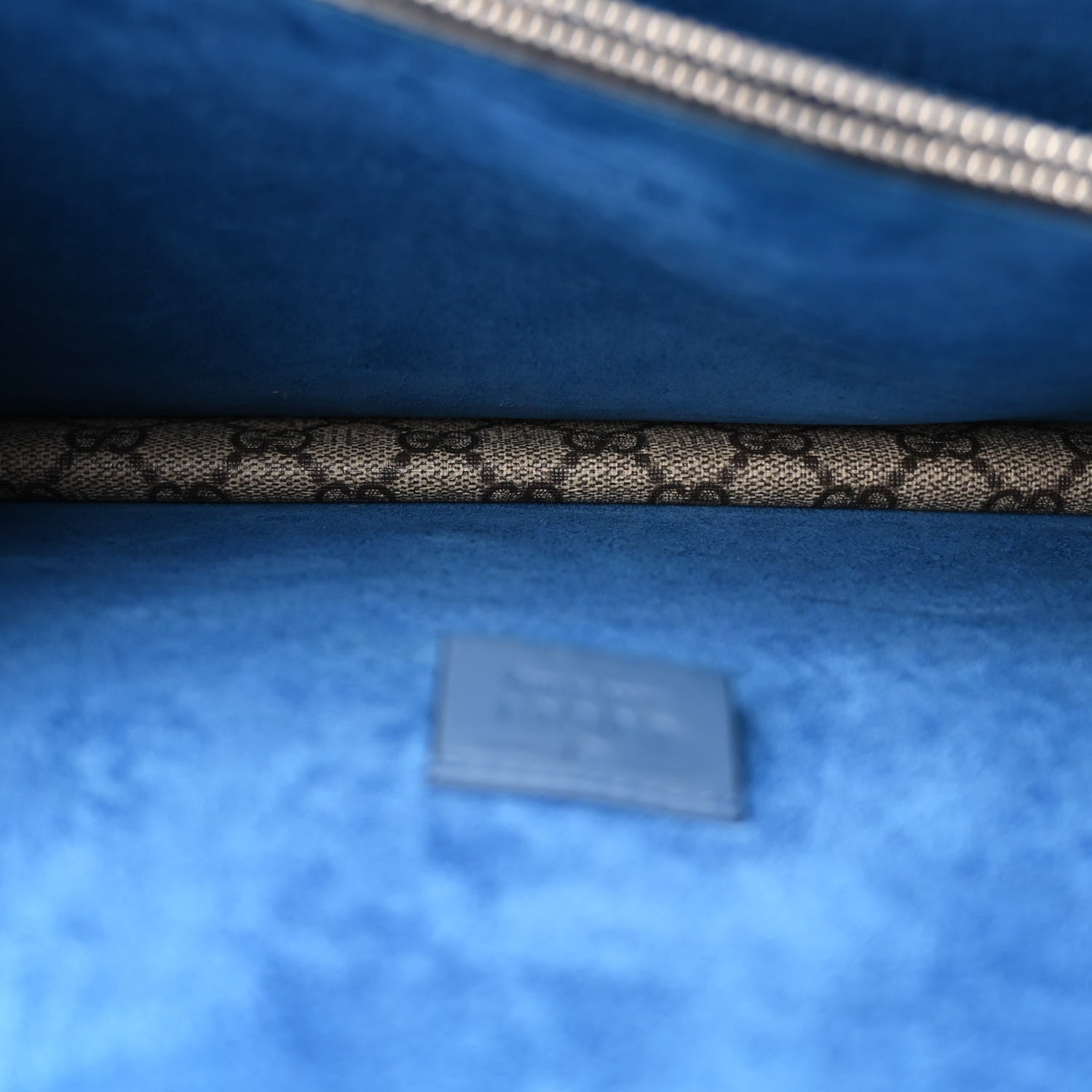 Gucci GG Supreme Monogram Embroidered Medium Dionysus Shoulder Bag Blue 6 of 11