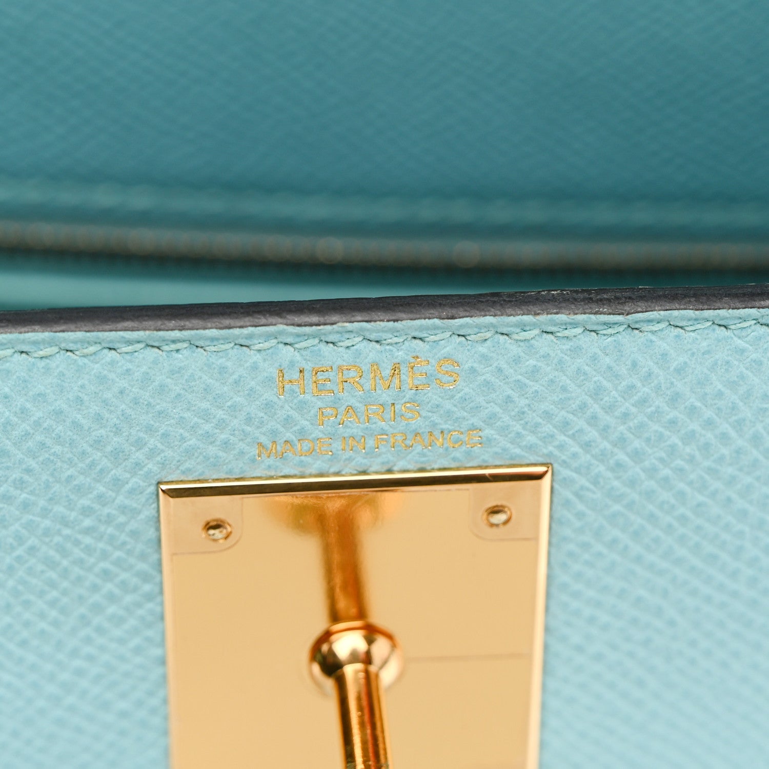 Hermes Epsom Kelly Sellier 28 Bleu Atoll 6 of 12
