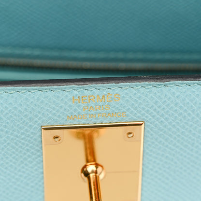 Hermes Epsom Kelly Sellier 28 Bleu Atoll 6 of 12